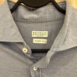 Brunello Cucinelli Blue Shirt